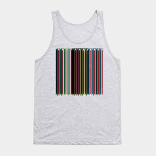 Red and green stripe pattern Tank Top